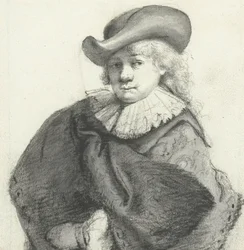 Porträt von Rembrandt, nach Rembrandt van Rijn, ca. 1660